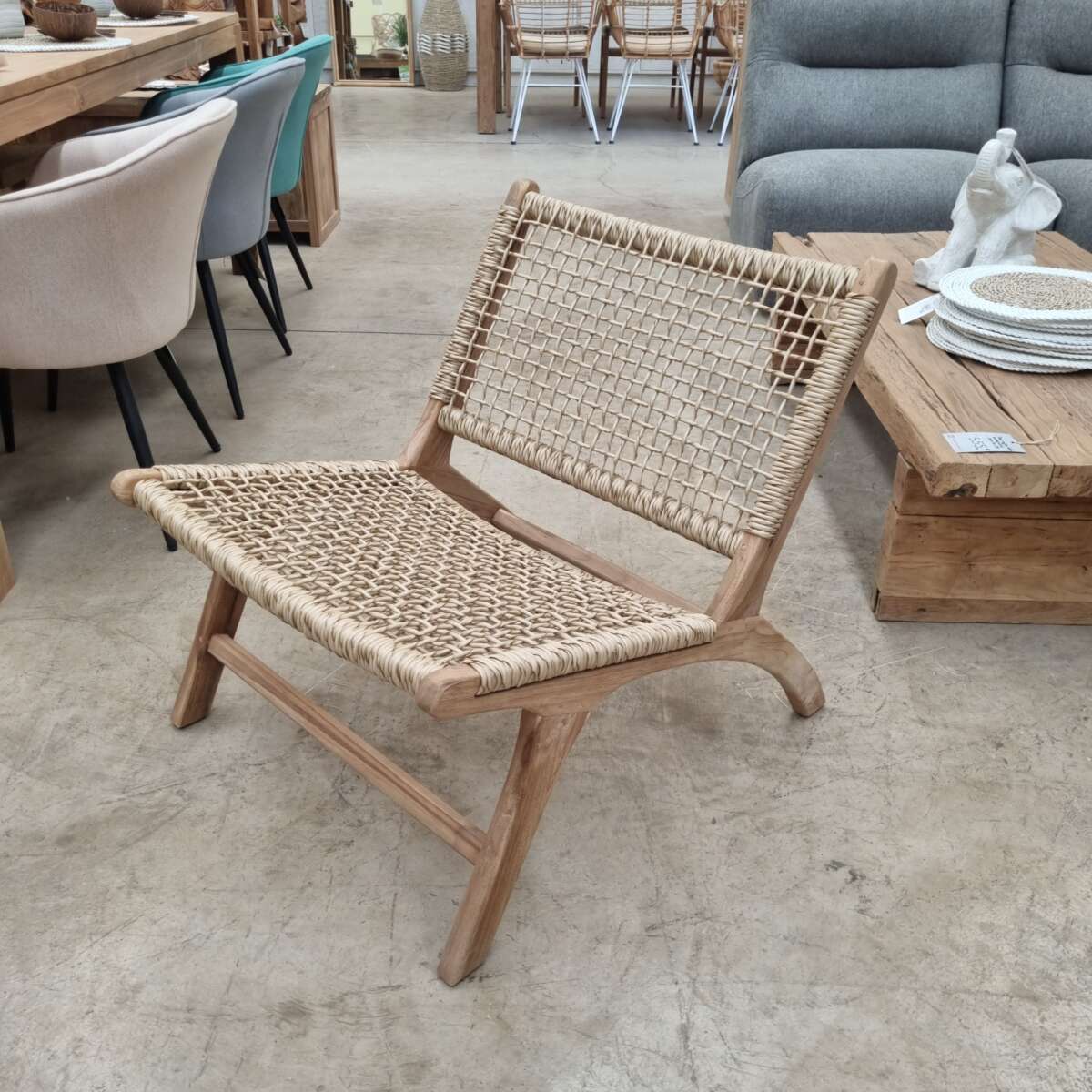 Lounge Chair TEAK LAZY Abacca